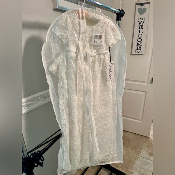 PIPPA & JULIE Baby Girls' Christening Gown Set, - Picture 3 of 8